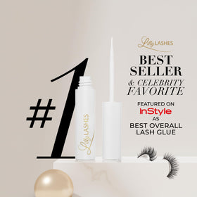 Lilly Lashes Clear Eyelash Glue with false eyelashes