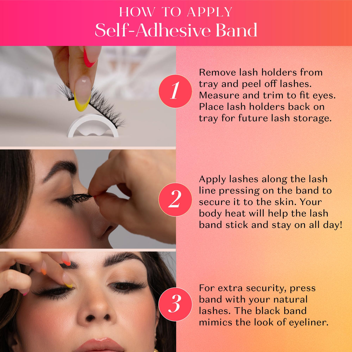 Lilly Lashes Self Adhesive Eyelashes side view