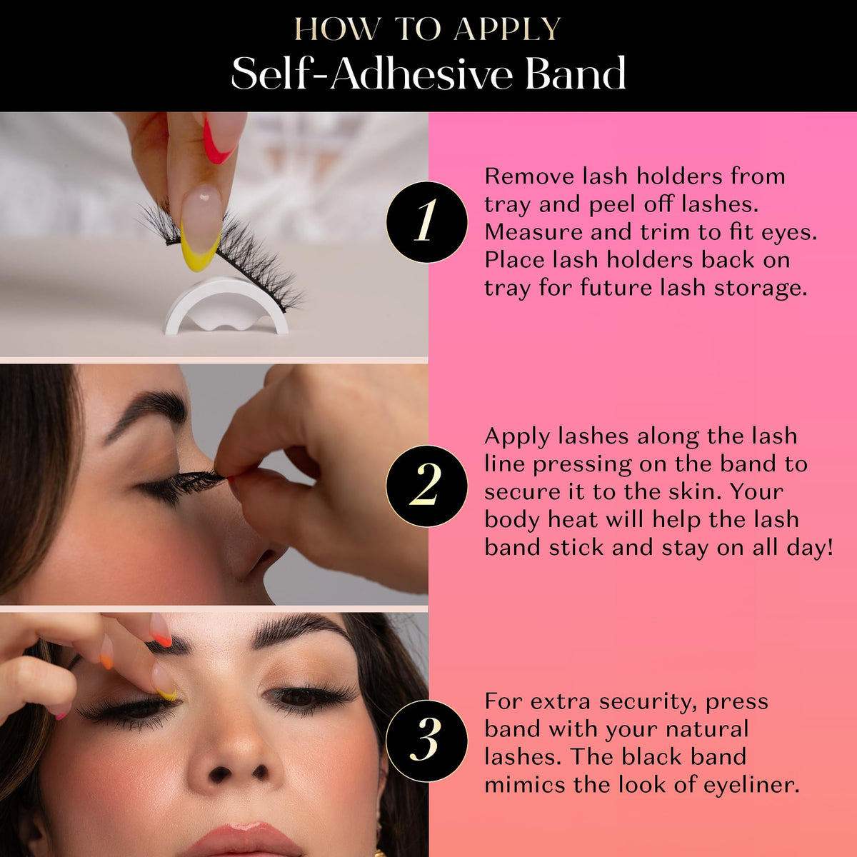 Lilly Lashes Self Adhesive Eyelashes side view
