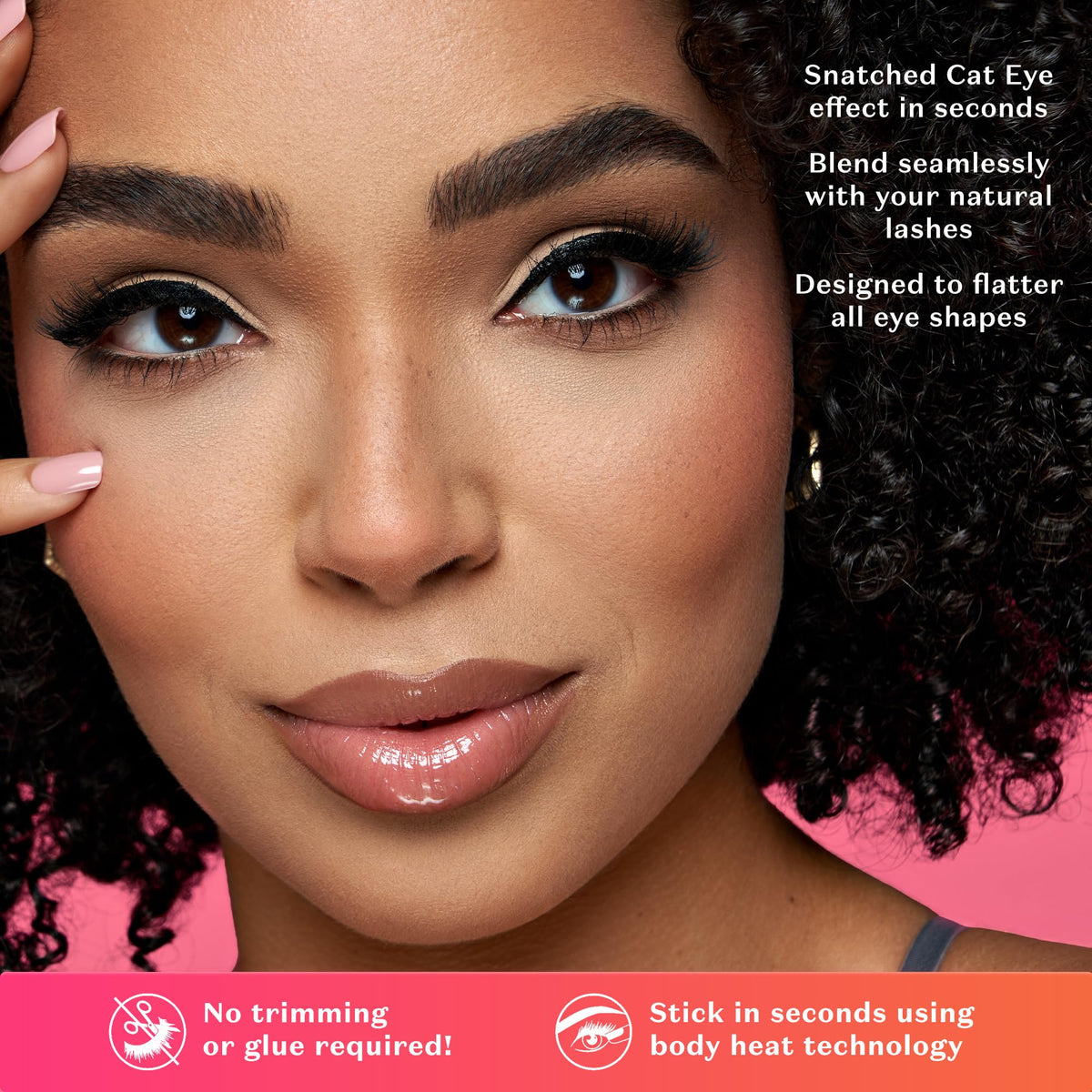 Lilly Lashes Self Adhesive Half Lashes side view