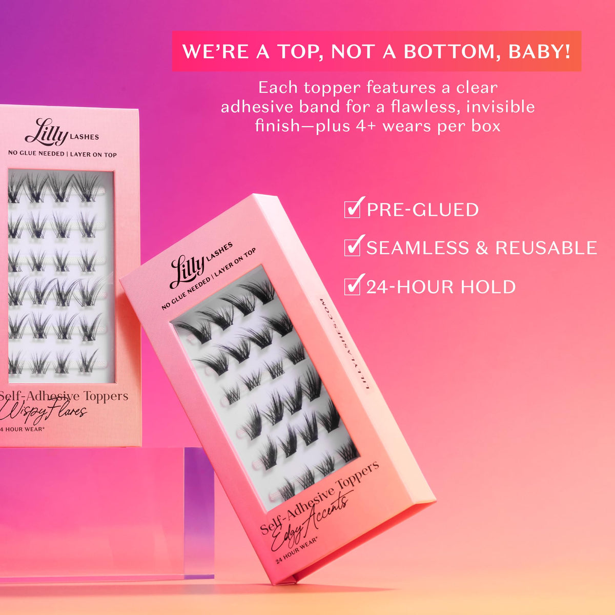 Lilly Lashes Self-Adhesive Wispy Flares Lash Clusters packaging