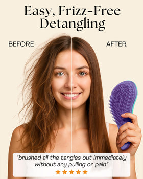 Lily England Detangling Brush showing flexible bristles