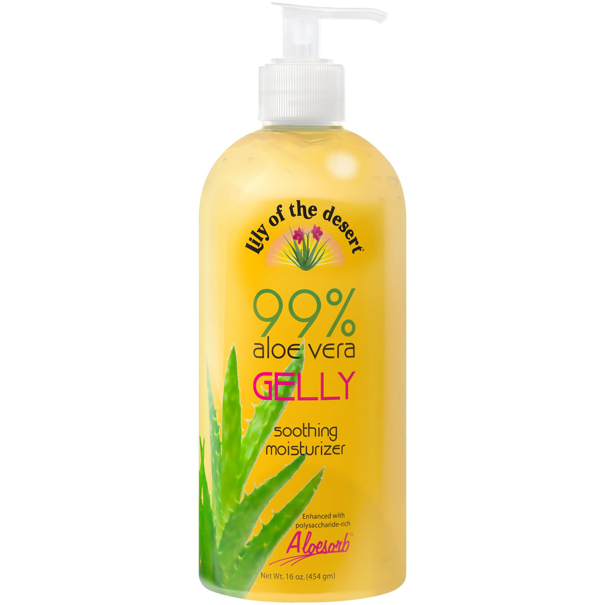 Lily Of The Desert 99% Aloe Vera Gelly front view 16 Fl Oz bottle