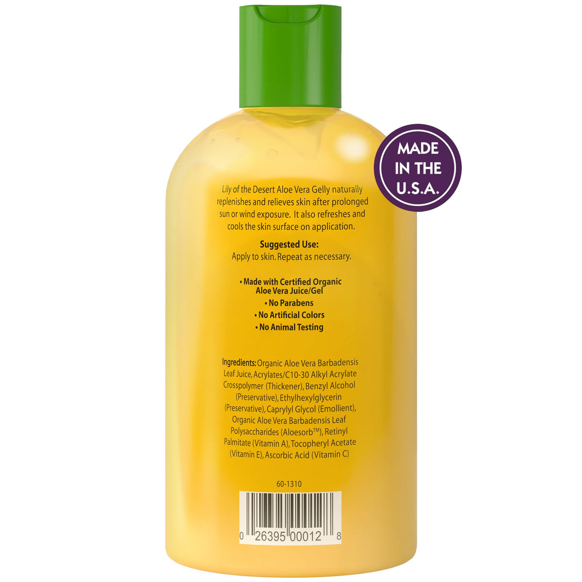 Lily Of The Desert Gelly Moisturizer 12 Fl Oz side view with packaging details