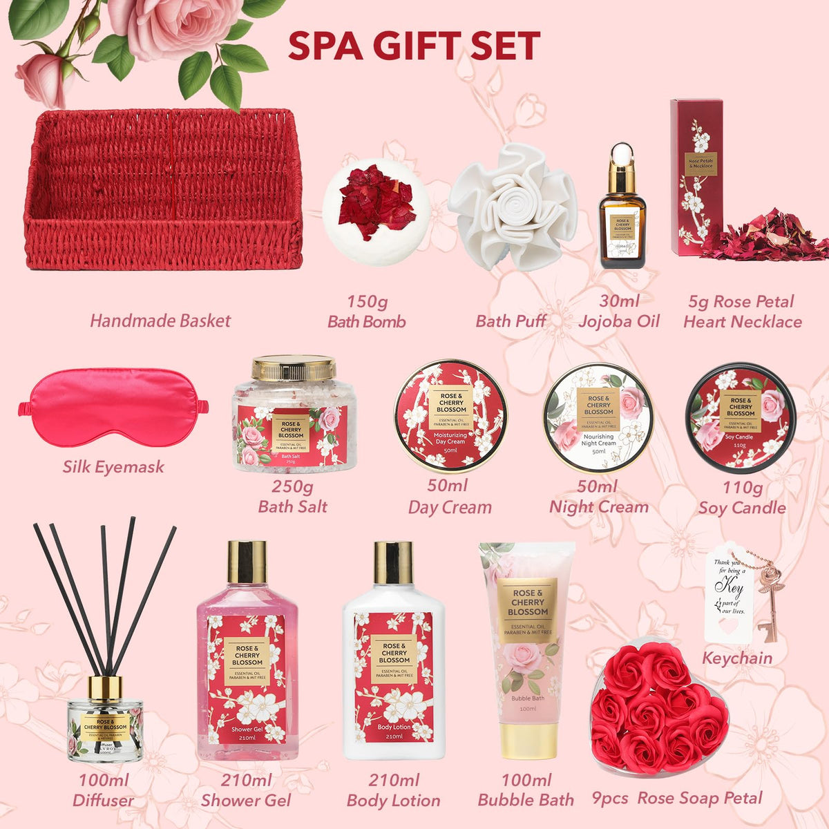 LILY ROY Bubble Bath and Bath Bomb displayed in the spa gift set