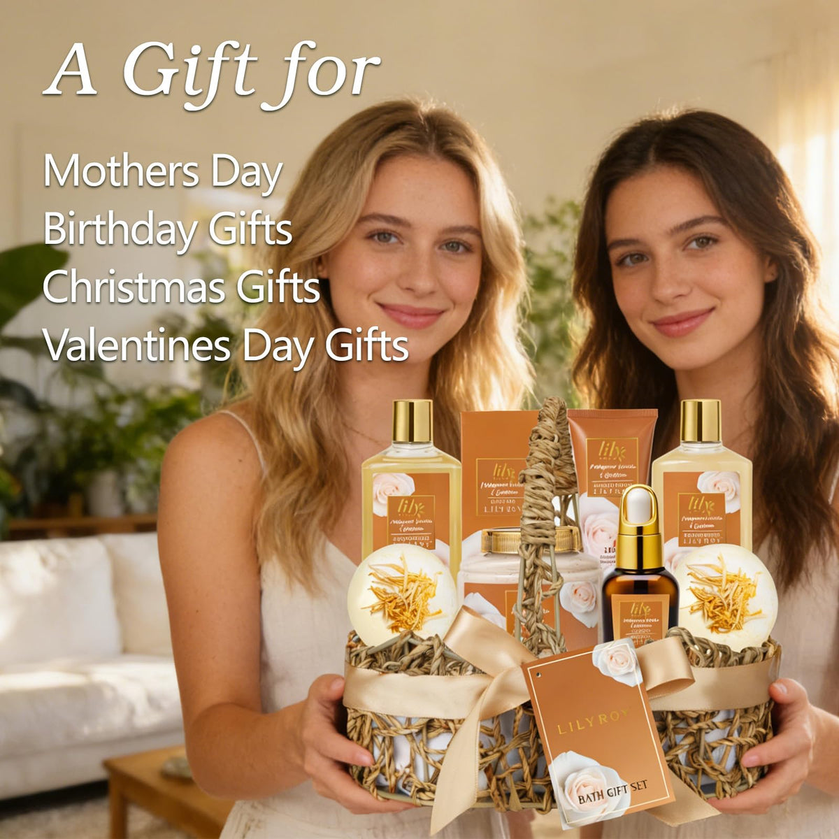 LILY ROY Shower Gel and Bubble Bath bottles in Vanilla scent