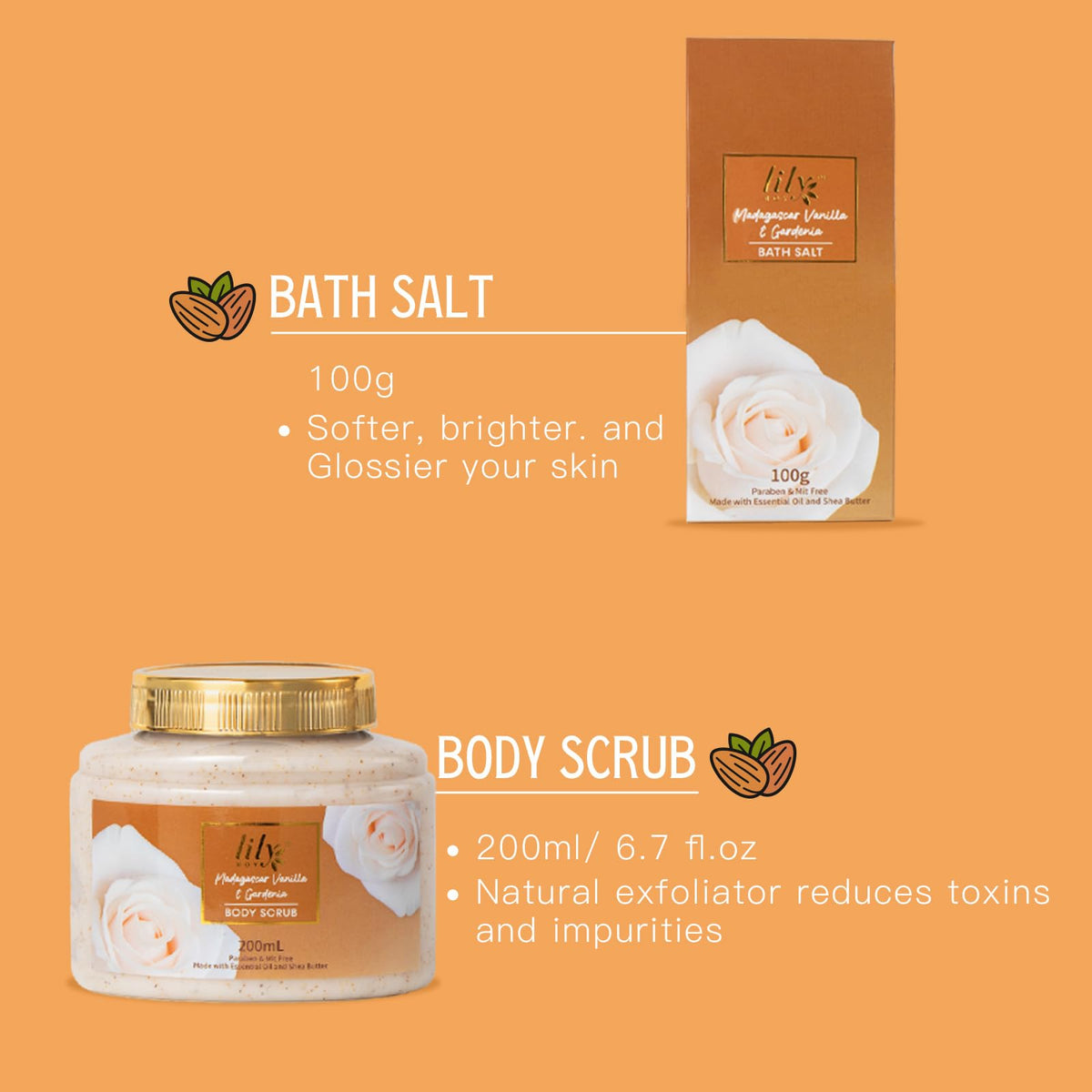 LILY ROY Spa Gift Set with a personalized gift note card
