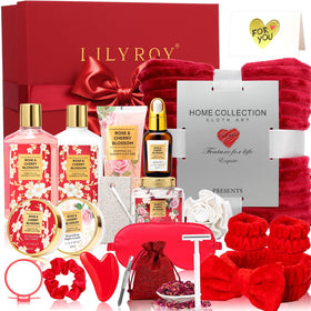 LILY ROY Spa Skin Care Gift Set 23Pcs in red gift box
