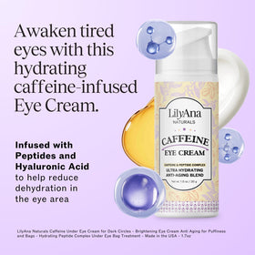 LilyAna Naturals Caffeine Eye Cream texture close-up