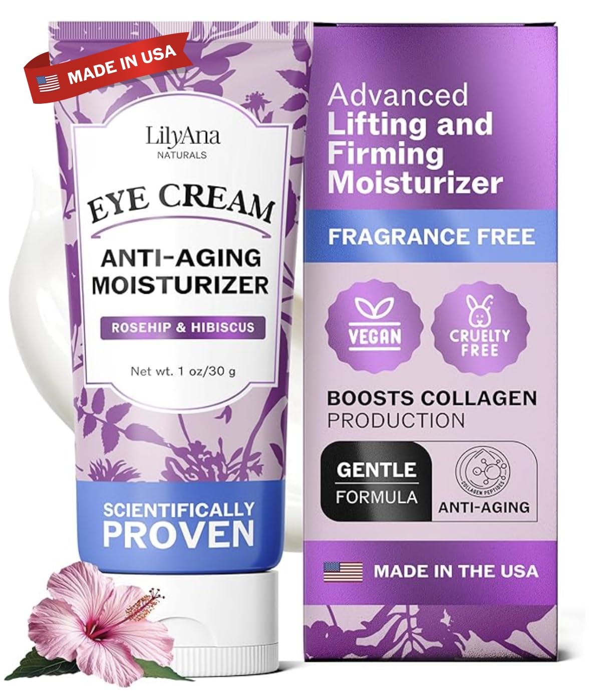 LilyAna Naturals Eye Cream 1 oz front view