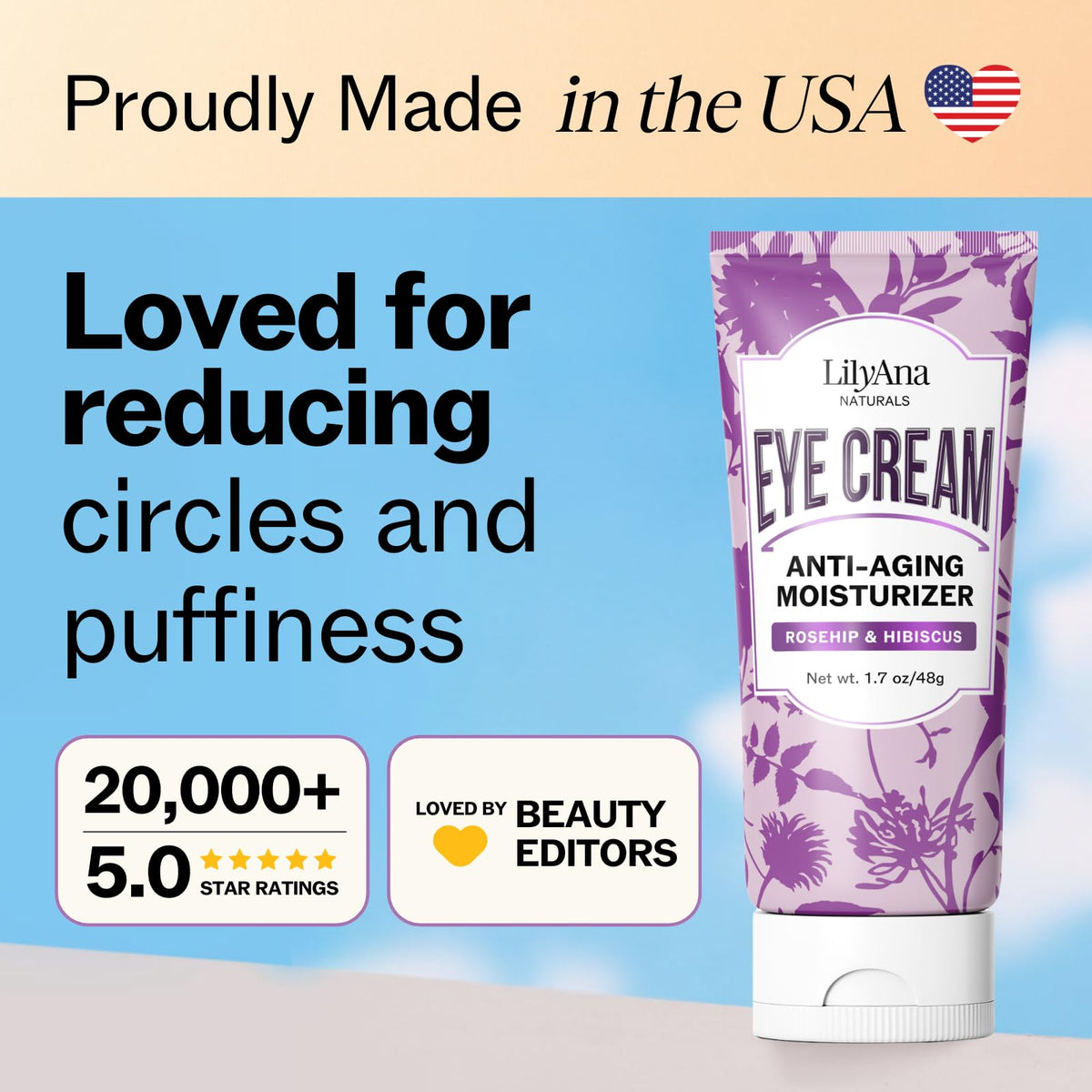 LilyAna Naturals Eye Cream with natural ingredients