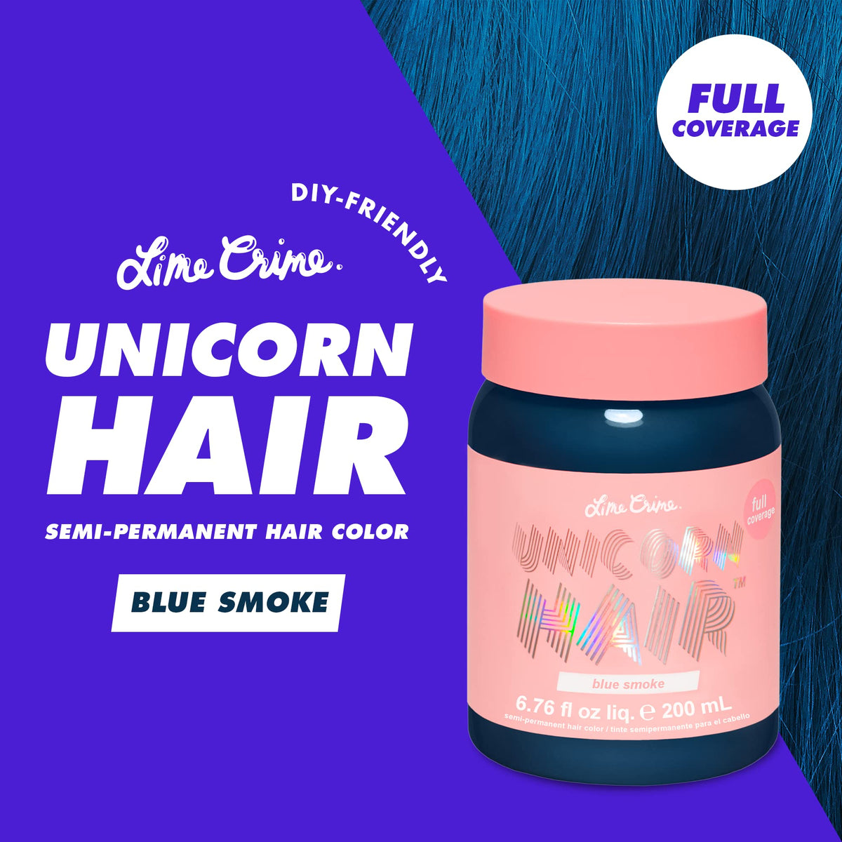 Lime Crime Blue Smoke Hair Dye packaging