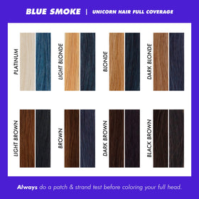 Lime Crime Blue Smoke Hair Dye texture close-up