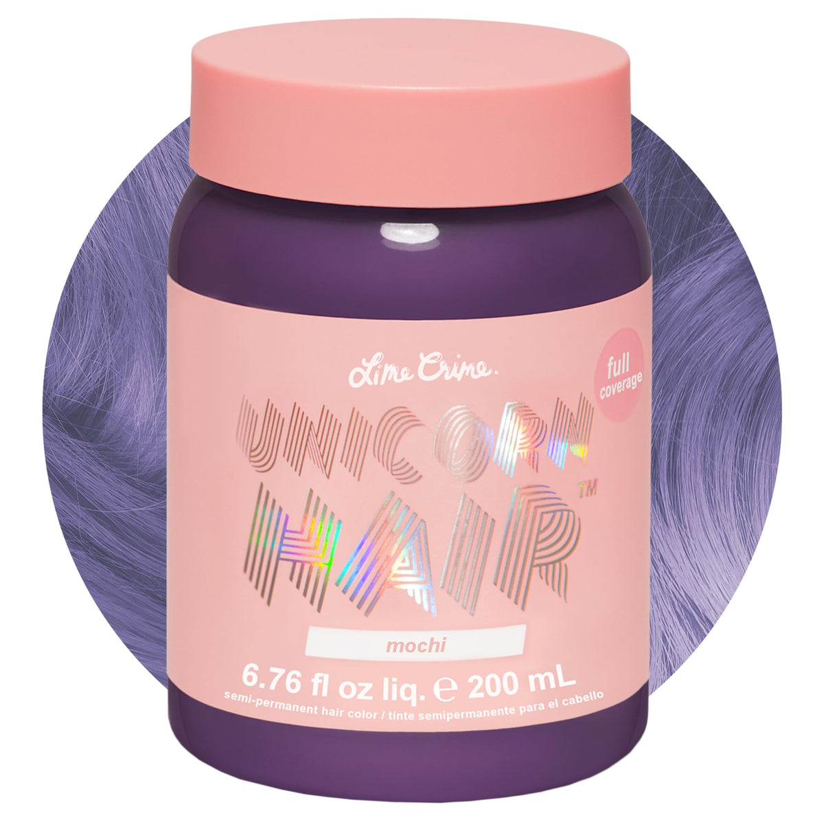 Lime Crime Unicorn Hair Dye Mochi Lavender front view