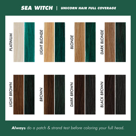 Lime Crime Unicorn Hair Dye Sea Witch rich teal on hair