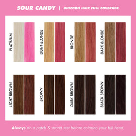 Lime Crime Unicorn Hair Dye Sour Candy texture close-up