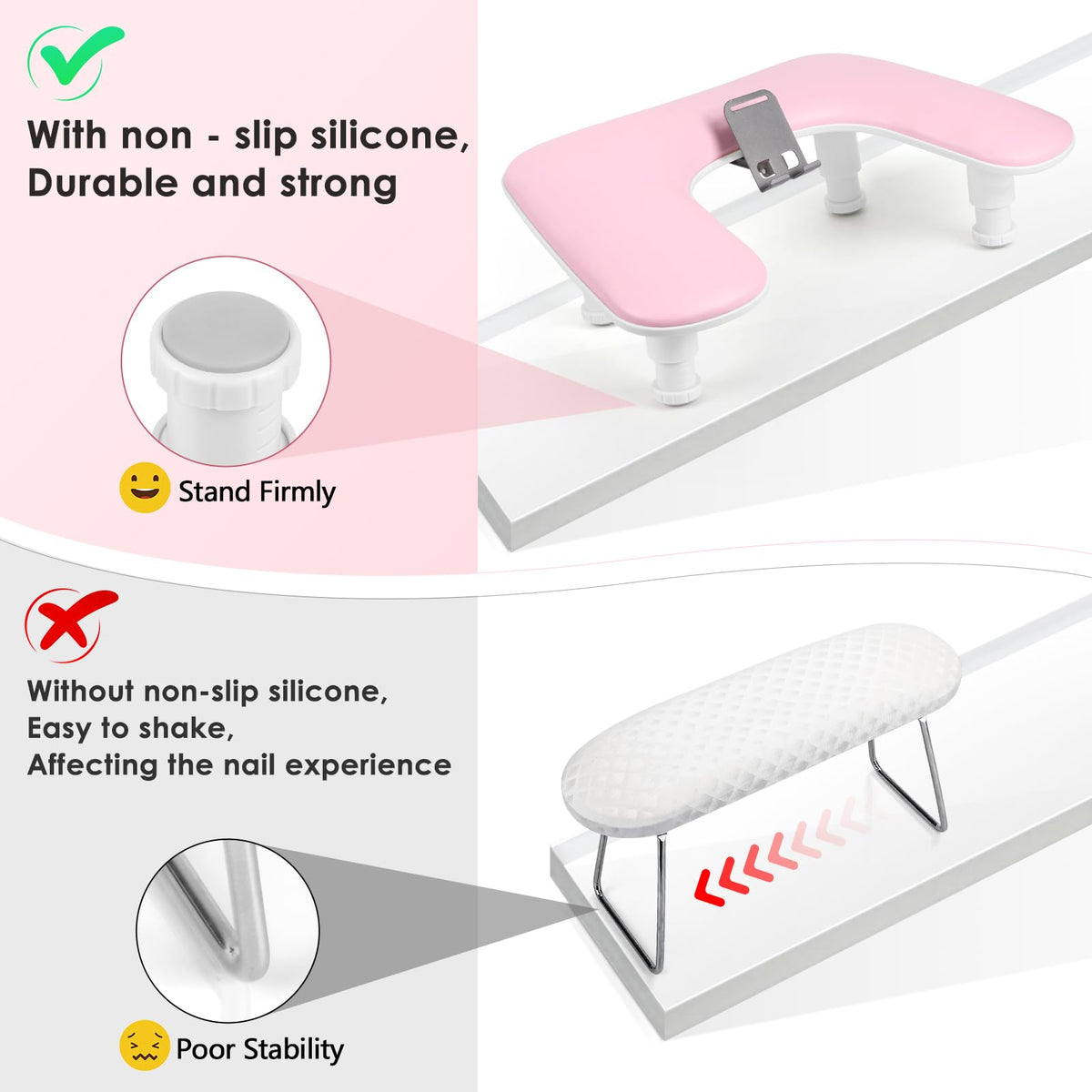 LIONVISON Arm Rest for Nails in a salon setting with a client