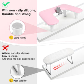 LIONVISON Arm Rest for Nails in a salon setting with a client