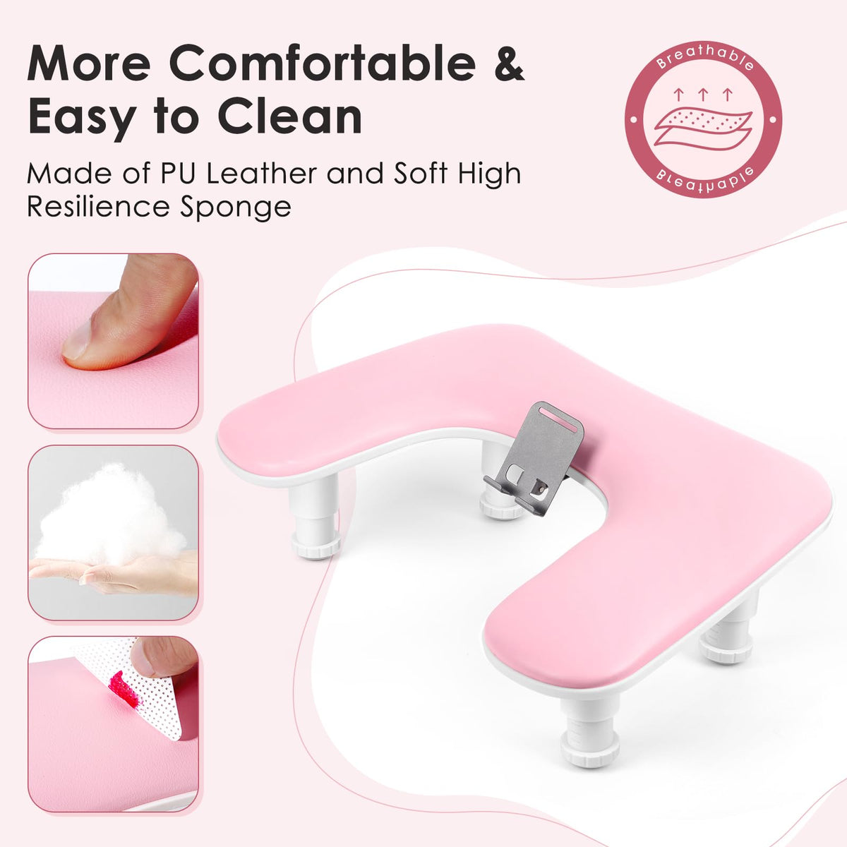 LIONVISON Arm Rest for Nails in use during a nail art session