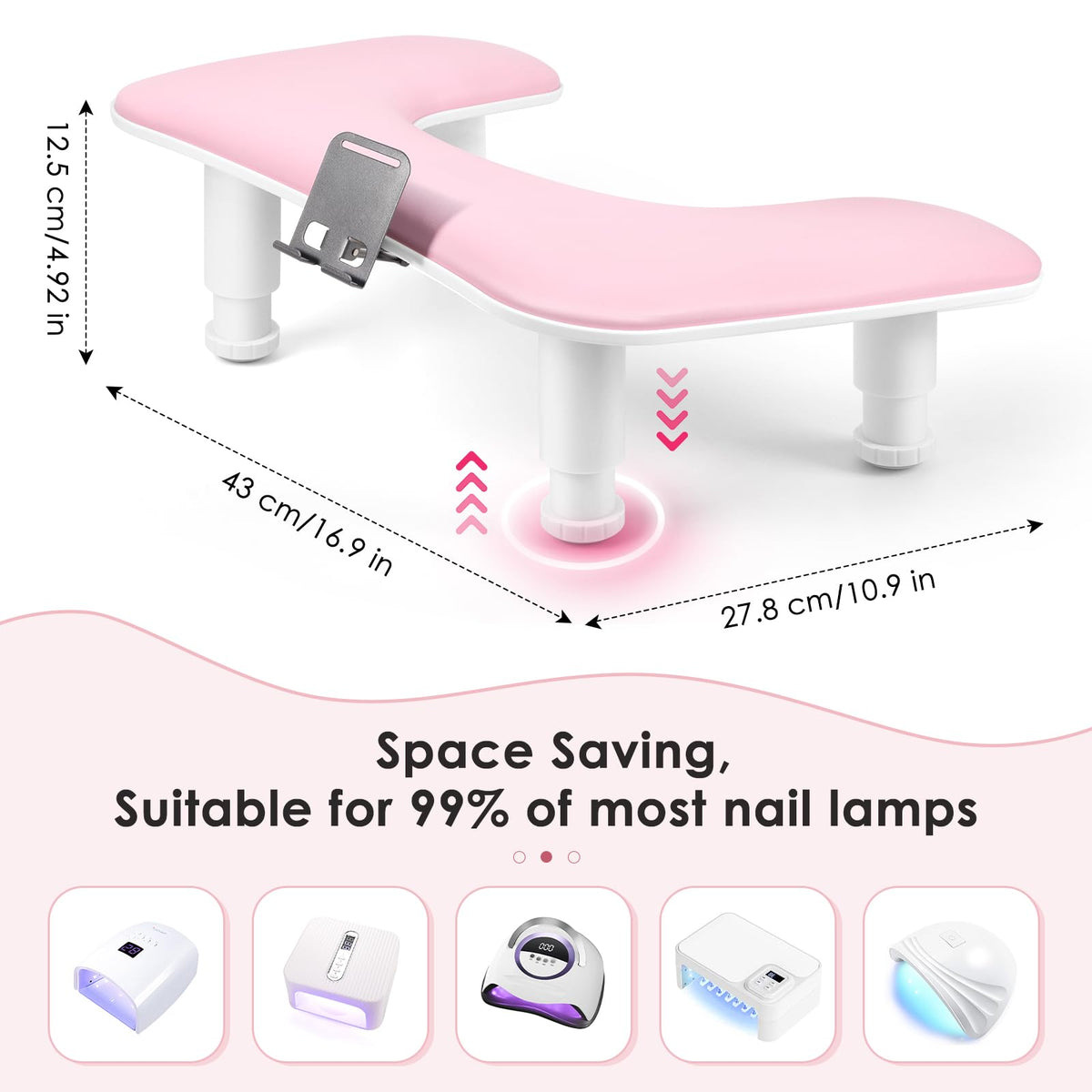 LIONVISON Arm Rest for Nails showing waterproof synthetic leather surface