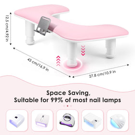LIONVISON Arm Rest for Nails showing waterproof synthetic leather surface
