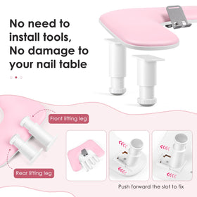 LIONVISON Arm Rest for Nails with silicone anti-slip pads on the bottom