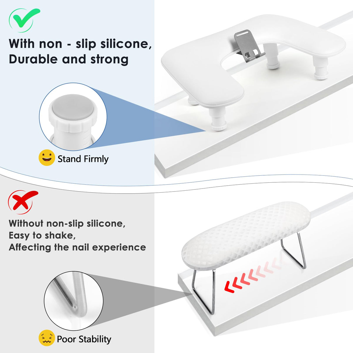 LIONVISON Arm Rest in use during a nail care session
