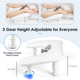LIONVISON Arm Rest with silicone anti-slip pads on the base