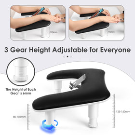 LIONVISON Arm Rest with thick sponge filling and silicone base