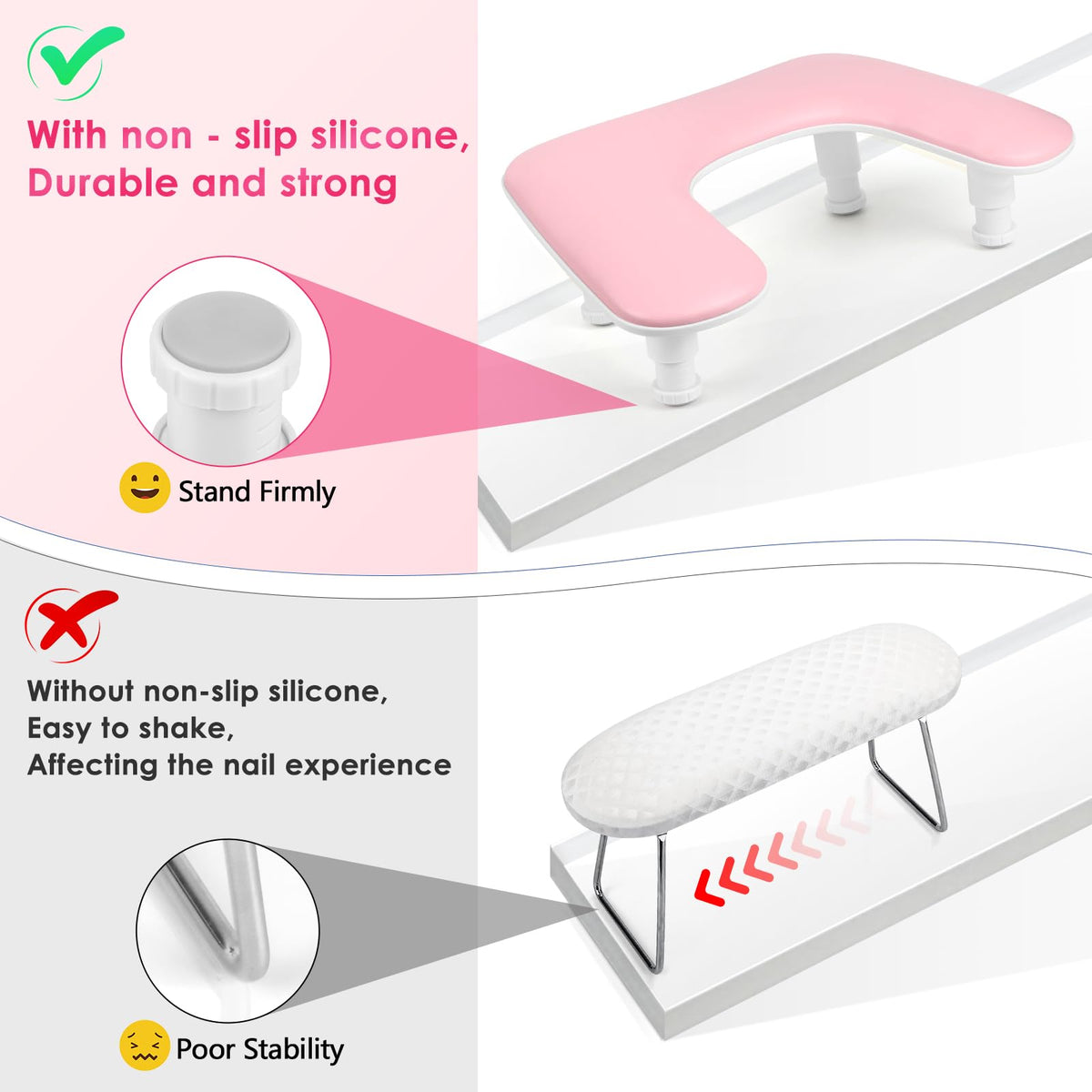 LIONVISON nail arm rest in a nail salon setting