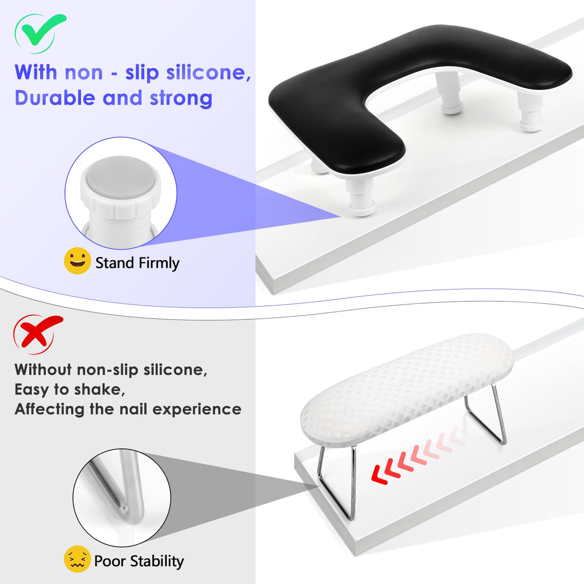 LIONVISON Nail Arm Rest in a salon setting