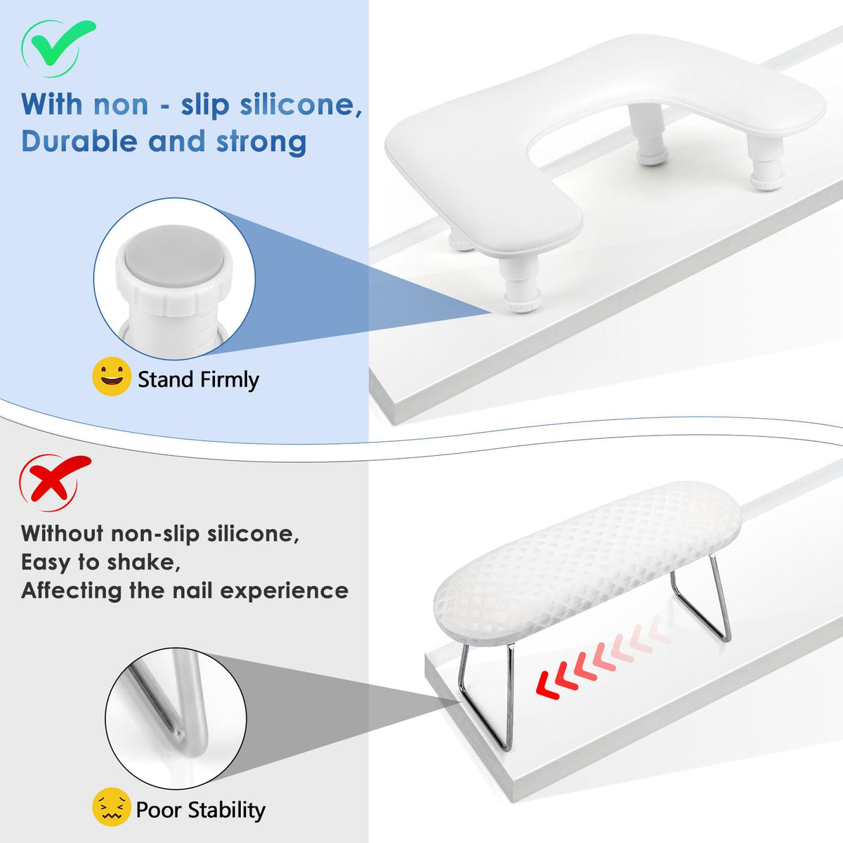 LIONVISON nail arm rest in use during manicure