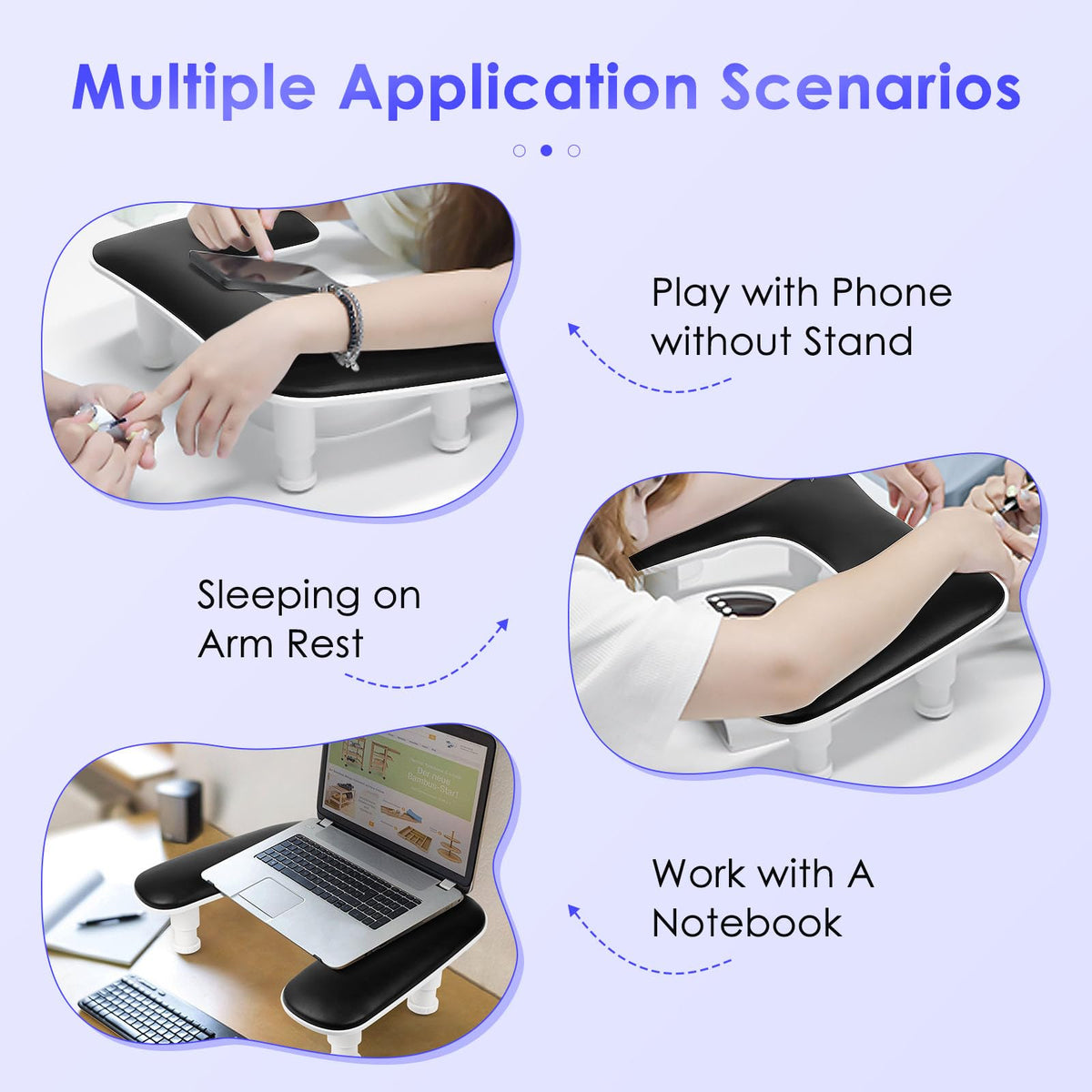 LIONVISON Nail Arm Rest with non-slip pad