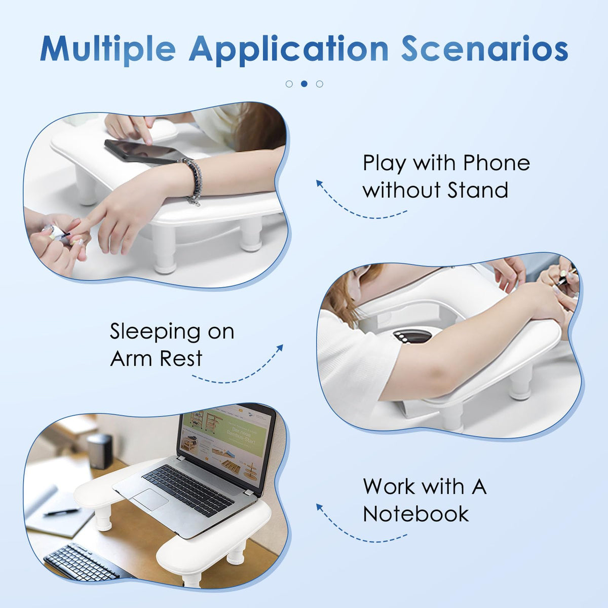 LIONVISON nail arm rest with non-slip pad