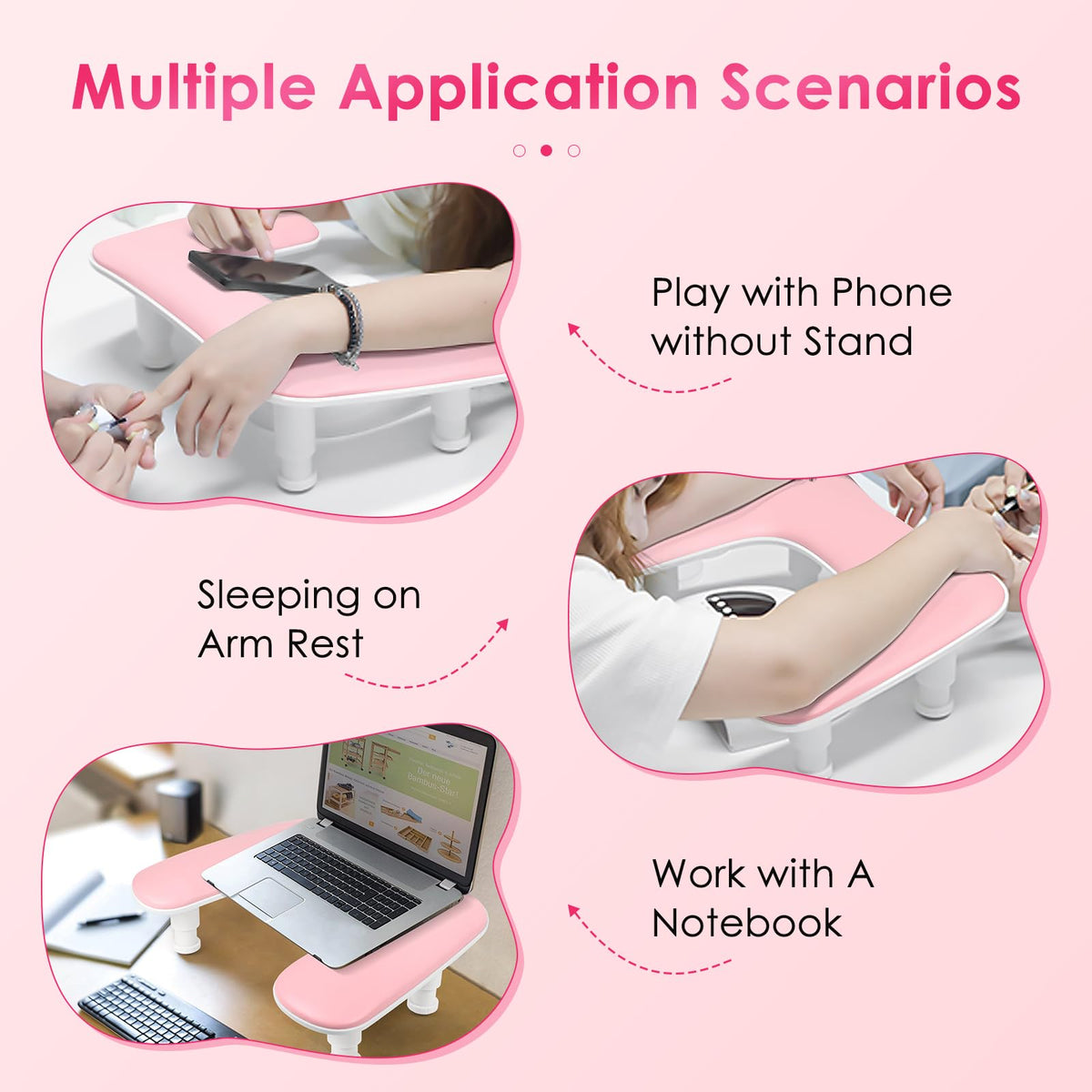 LIONVISON U-shaped arm rest with non-slip pad