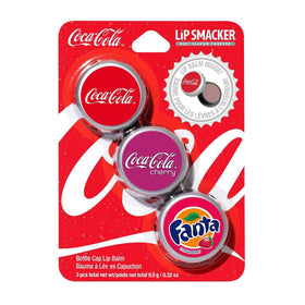 Lip Smacker Coca-Cola Bottle Cap Trio lip balm front view