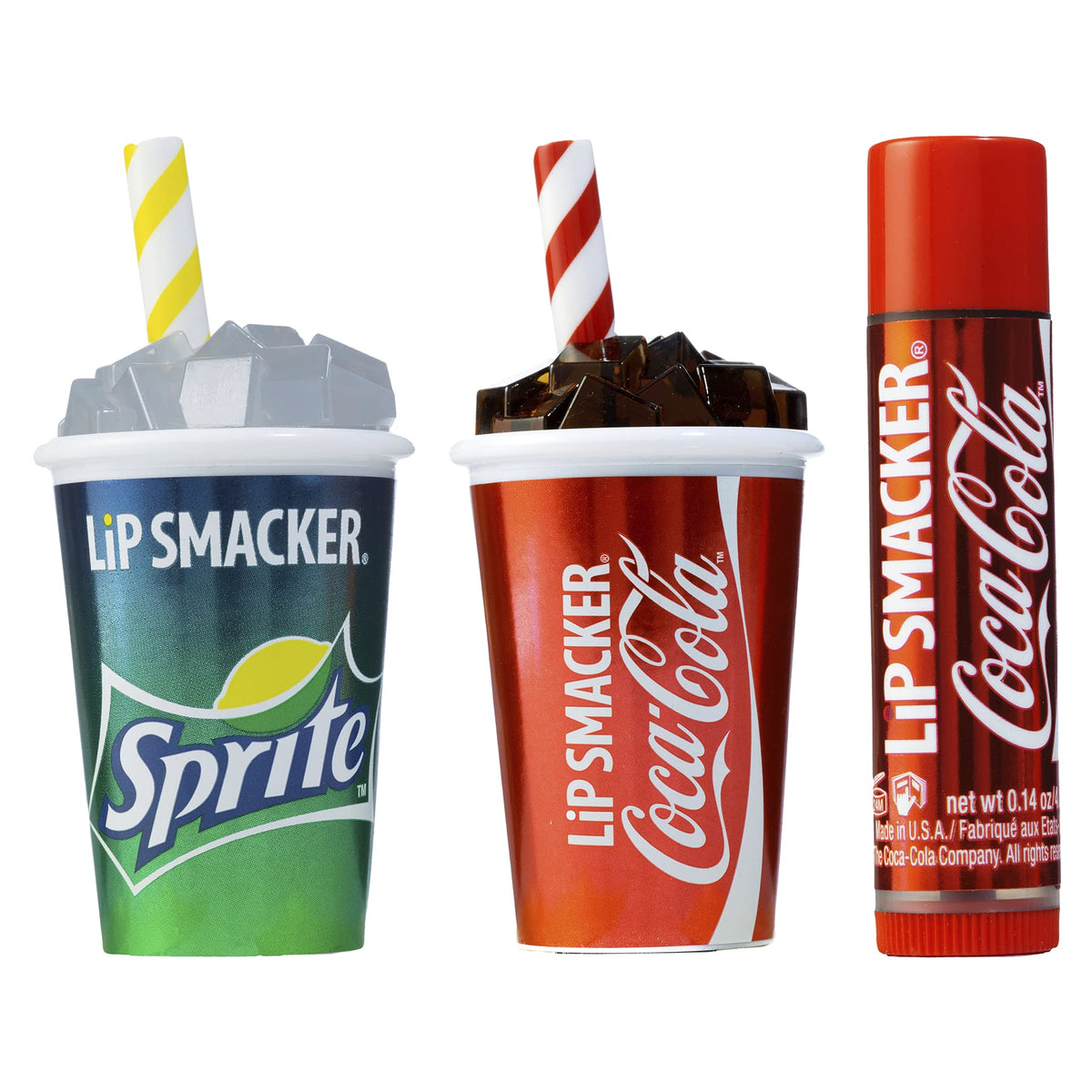 Lip Smacker Coca Cola Collection lip balm trio front view