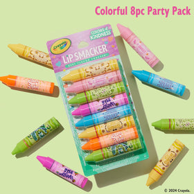 Lip Smacker Crayola Party Pack displayed with flavours visible