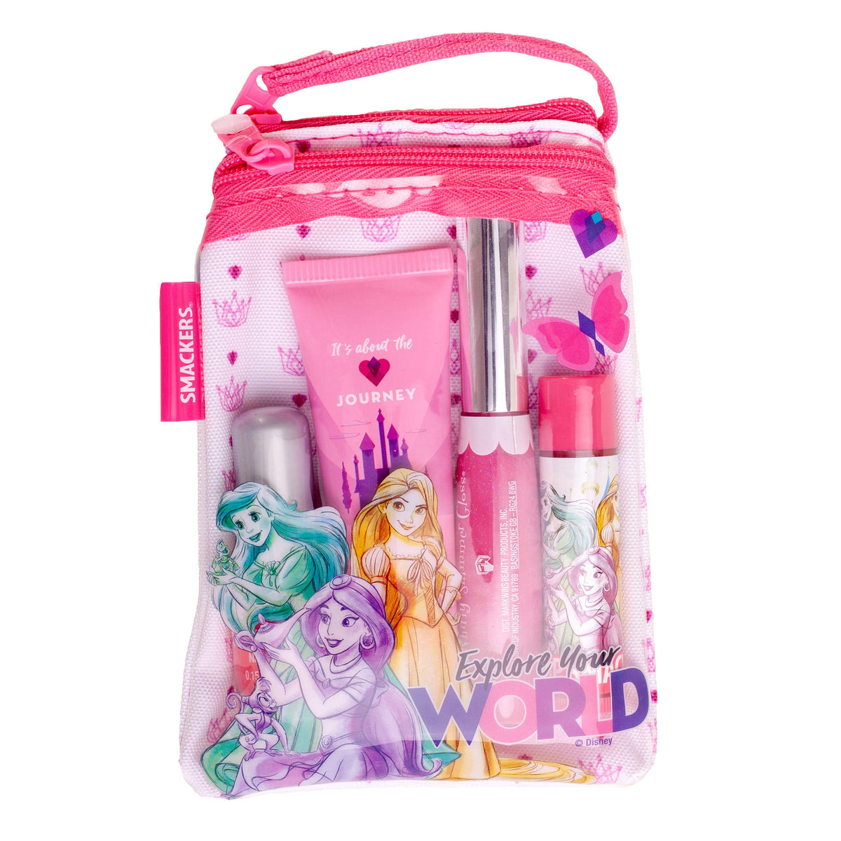 Lip Smacker Glam Princess Makeup Set front view with lip balm and nail polish