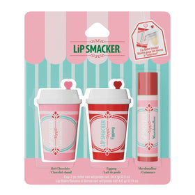 Lip Smacker Holiday Café Balm Trio with festive frappe cup designs