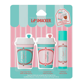 Lip Smacker Holiday Café Lip Balm Trio with festive frappe cup designs
