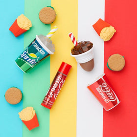 Lip Smacker lip balms arranged on a bright background