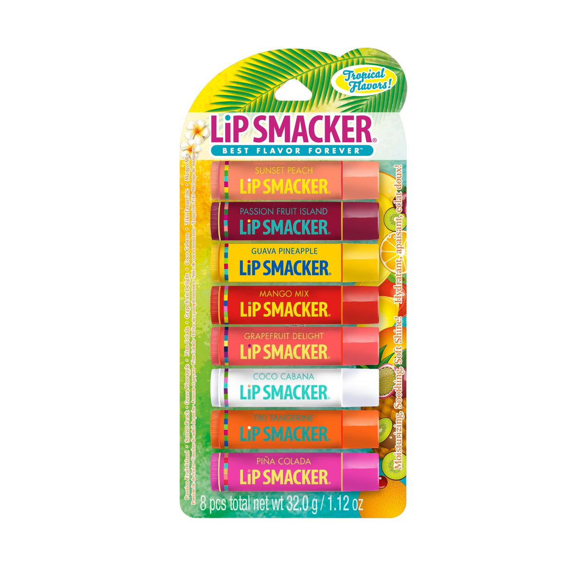 Lip Smacker Tropical Flavored Lip Balm collection front view