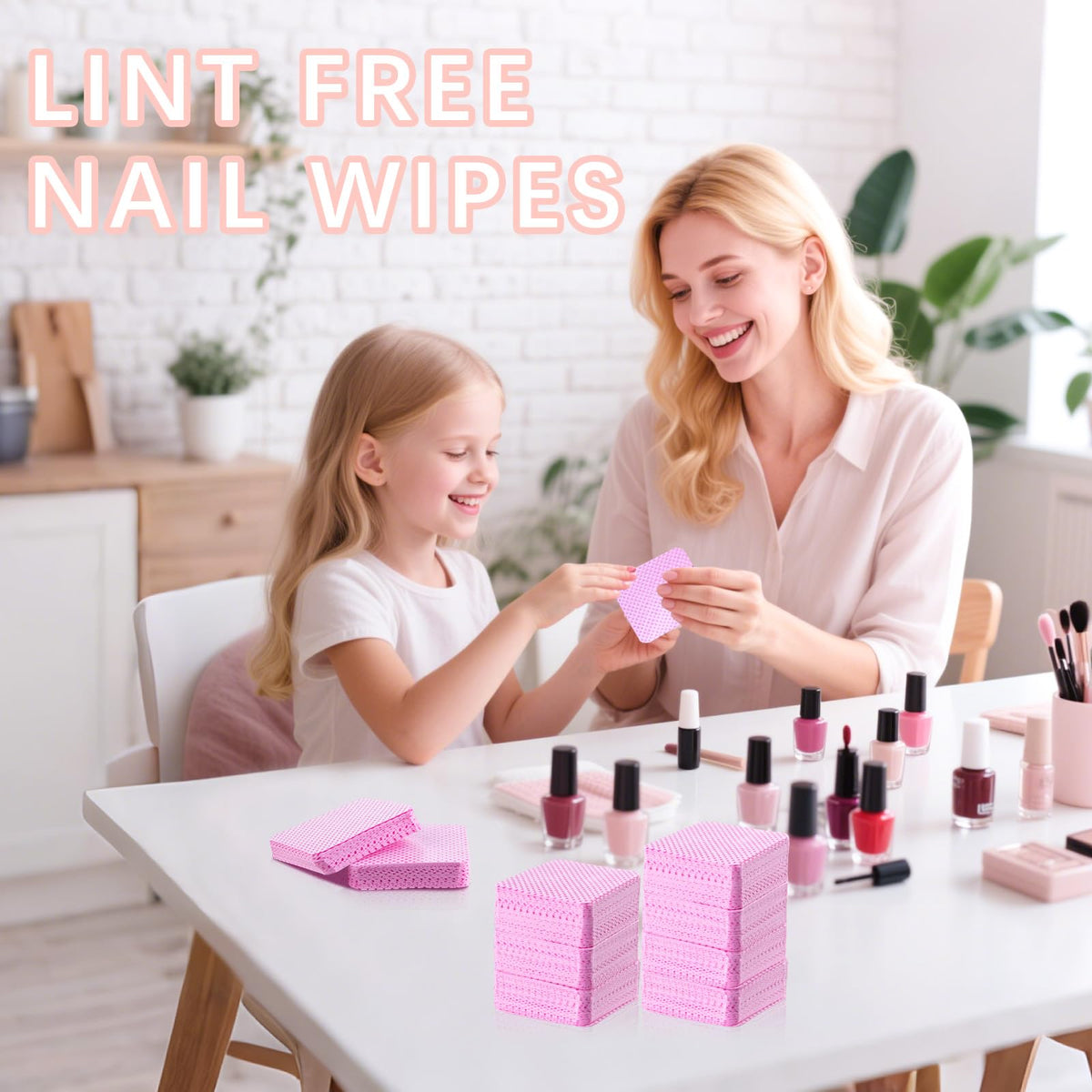 lipetol lint free nail wipes in a beauty routine setting