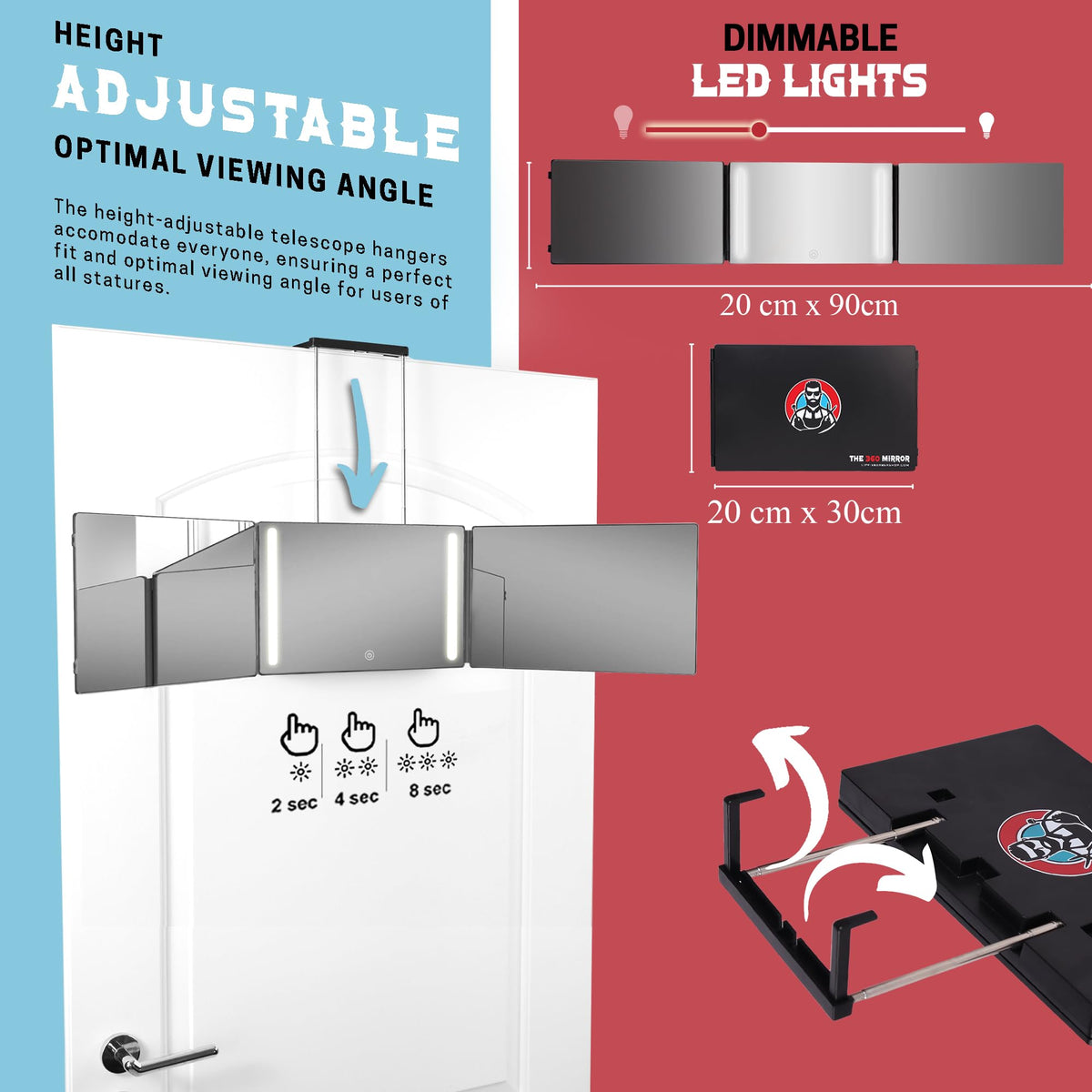 LIPFISBARBERSHOP.COM 360 Mirror LED Lights tutorial guide