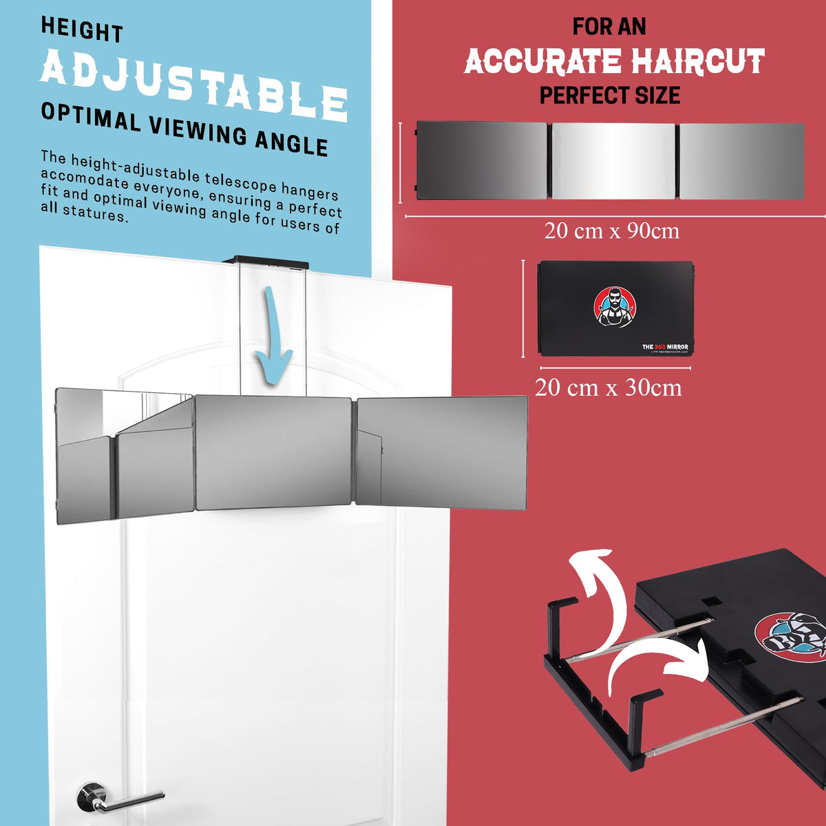 LIPFISBARBERSHOP.COM 360 Mirror packaging with product details