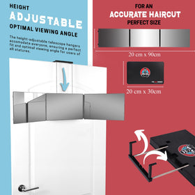 LIPFISBARBERSHOP.COM 360 Mirror packaging with product details