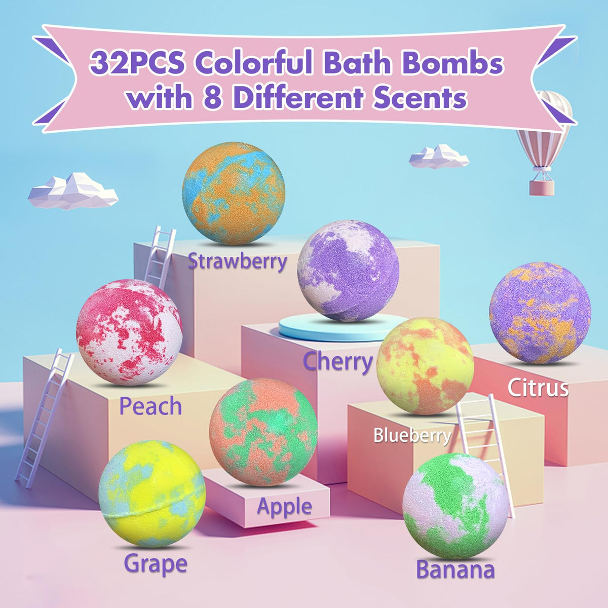 Lisotera bath bombs displayed in a gift bag