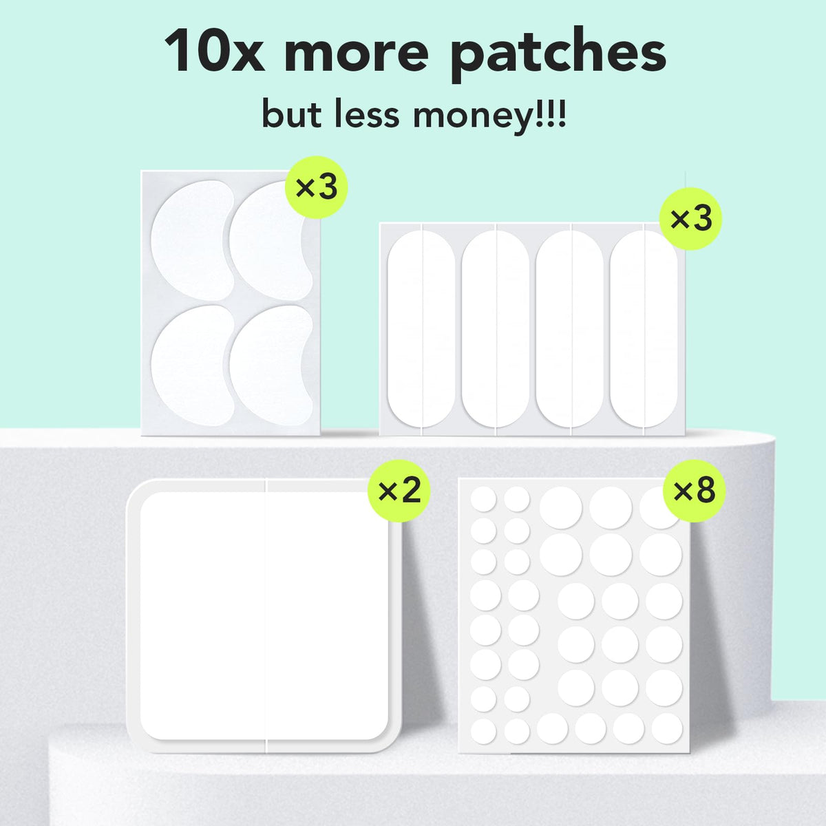 LitBear Large Pimple Patches 10mm size close-up