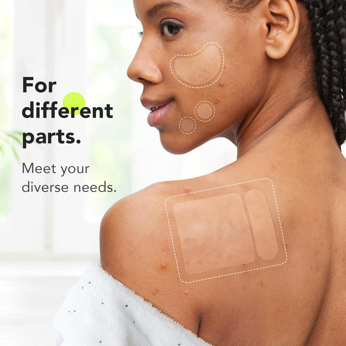 LitBear Large Pimple Patches 12mm size close-up